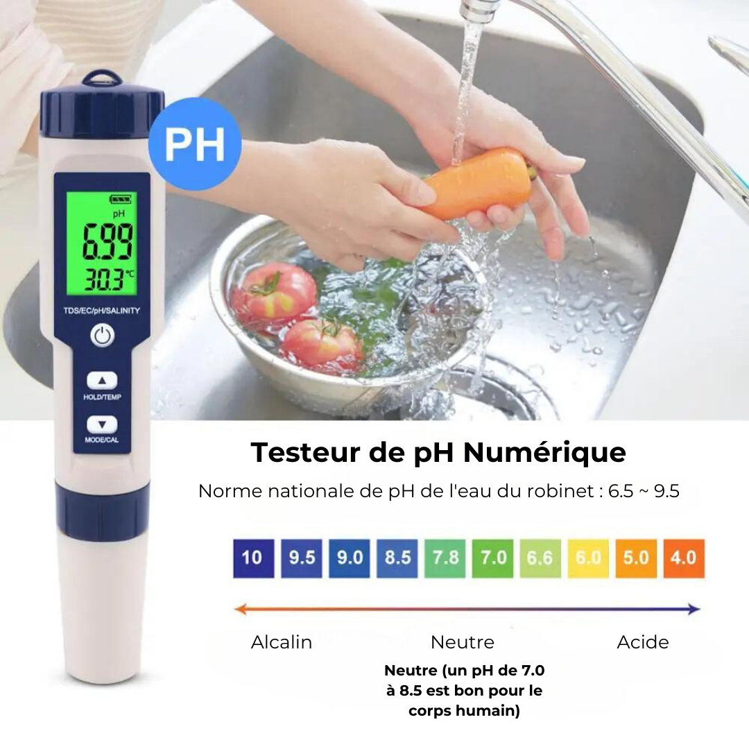 Testeur de Qualité d'Eau Multifonctionnel